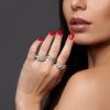 White Gold Diamond Trilogy Ring – 0.43 Ct Total