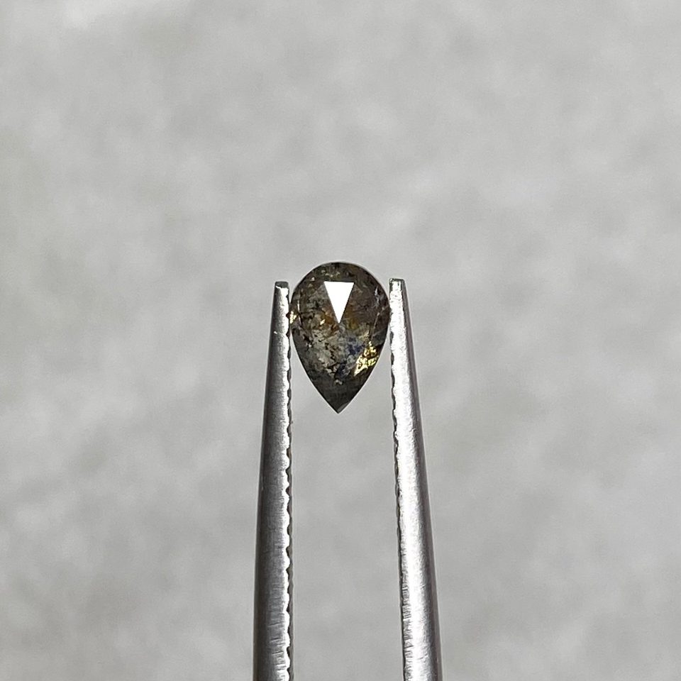 0.47 Ct Pear Salt and Pepper Diamond-Stonz ZA