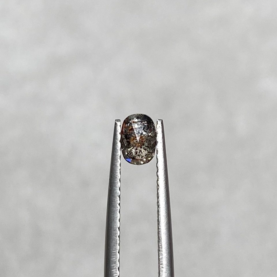 0.42 Ct Oval Salt and Pepper Diamond-Stonz ZA