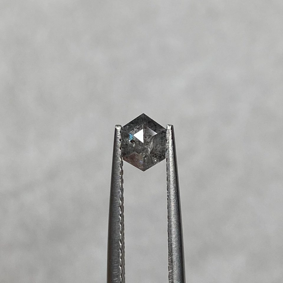 0.41 Ct Hexagon Salt & Pepper Diamond-Stonz ZA