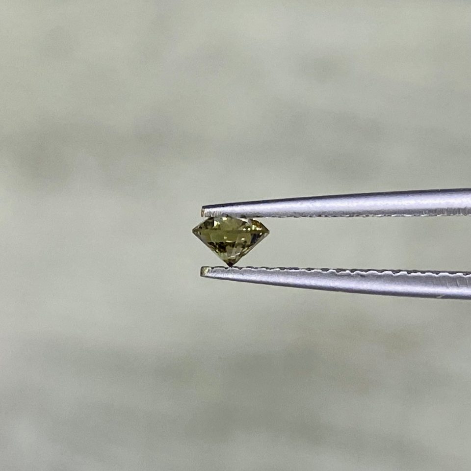 0.30 Ct Grey Greenish Yellow/I1 Round Diamond-Stonz ZA