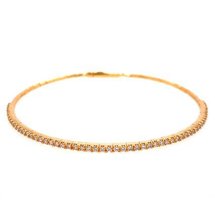 18k Yellow Gold Tennis Bracelet-Stonz ZA