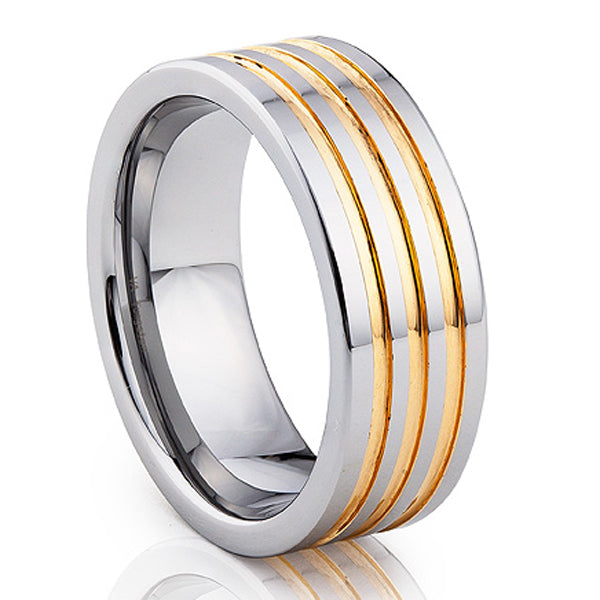 Gold Unity Tungsten Men's Ring-Stonz ZA